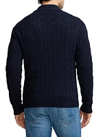 Bond St. Silks Cable-Knit Cashmere Sweater