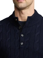 Bond St. Silks Cable-Knit Cashmere Sweater