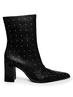 Raffaela 90MM Studded Leather Booties