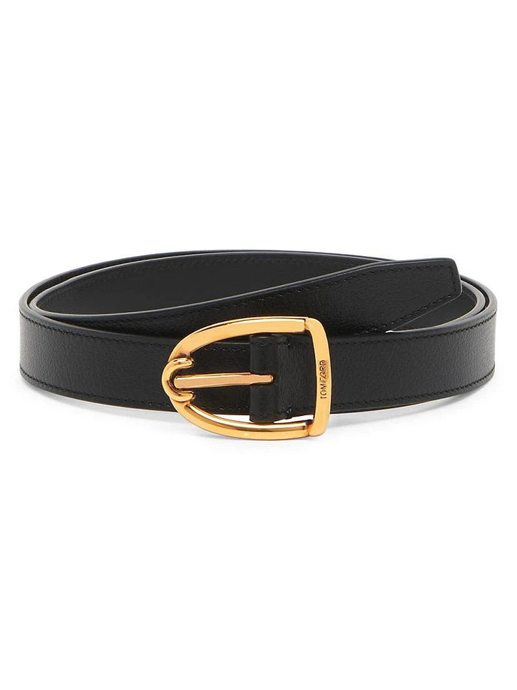 Shiny Angled Buckle Belt