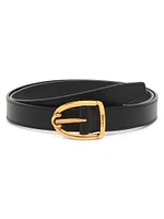 Shiny Angled Buckle Belt