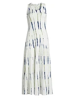 Davi Tie-Dye Striped Maxi Dress