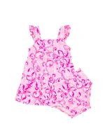 Baby Girl's Charlize Floral Cotton Dress & Bloomers Set