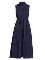 Florence Cotton Tiered Shirtdress