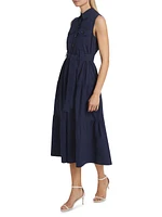 Florence Cotton Tiered Shirtdress