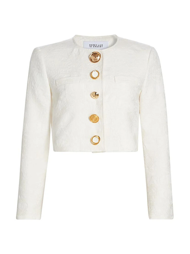 Juliette Mixed-Button Cropped Jacket