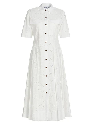 Lincoln Eyelet Utility Shirtdress