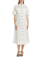 Lincoln Eyelet Utility Shirtdress