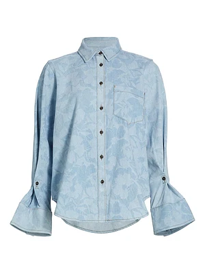 Wesley Floral Denim Shirt