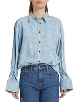 Wesley Floral Denim Shirt