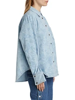 Wesley Floral Denim Shirt