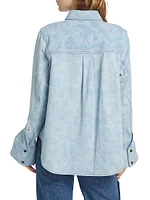 Wesley Floral Denim Shirt