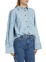 Wesley Floral Denim Shirt