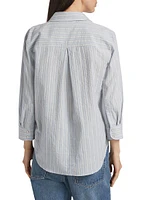 Daniella Striped Cotton Blouse