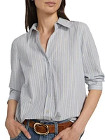 Daniella Striped Cotton Blouse