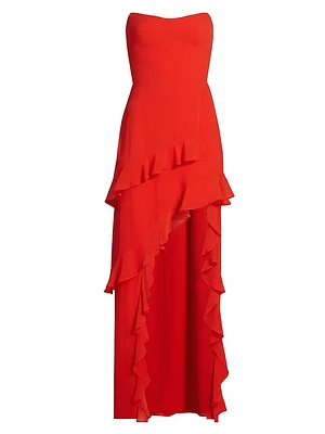 Magnolia Strapless High-Low Maxi Dress