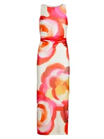 Tiffany Floral Sleeveless Midi-Dress