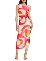 Tiffany Floral Sleeveless Midi-Dress