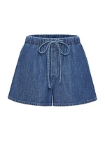 Denim Chambray Shorts