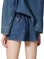 Denim Chambray Shorts