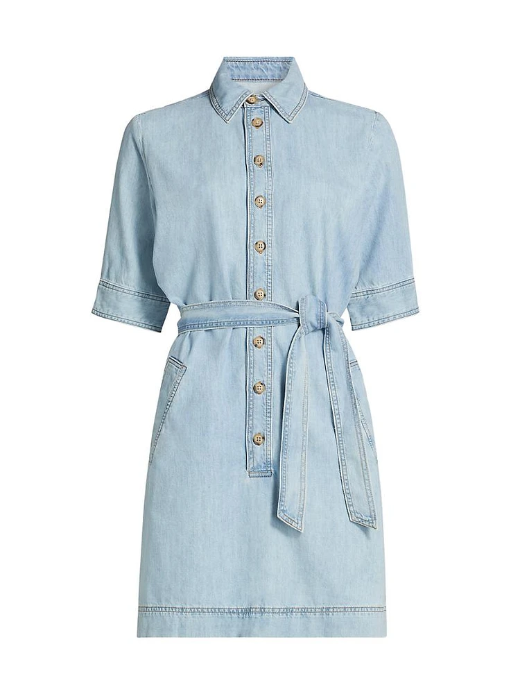 Denim Belted Minidress