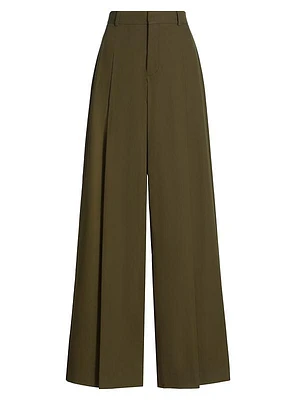 Pleated Wide-Leg Pants