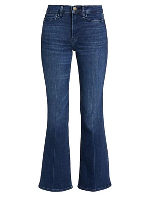 Le Easy Flare Side-Slit Mid-Rise Jeans