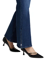 Le Easy Flare Side-Slit Mid-Rise Jeans