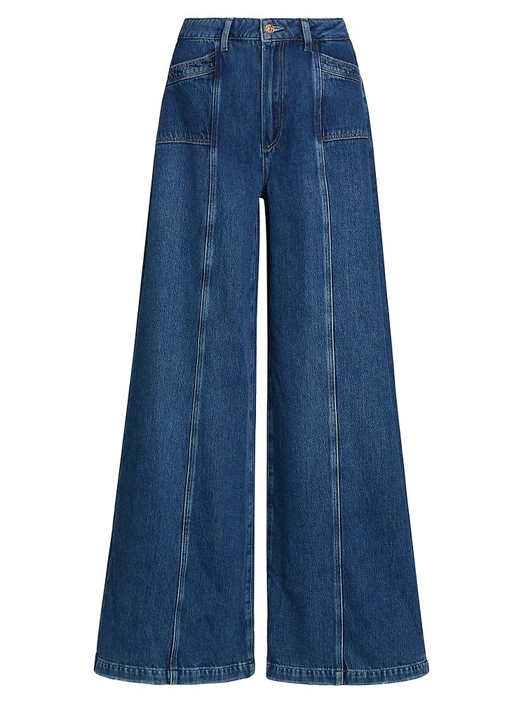 Portia High-Rise Seamed Wide Flare Jeans