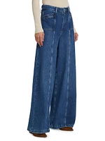 Portia High-Rise Seamed Wide Flare Jeans