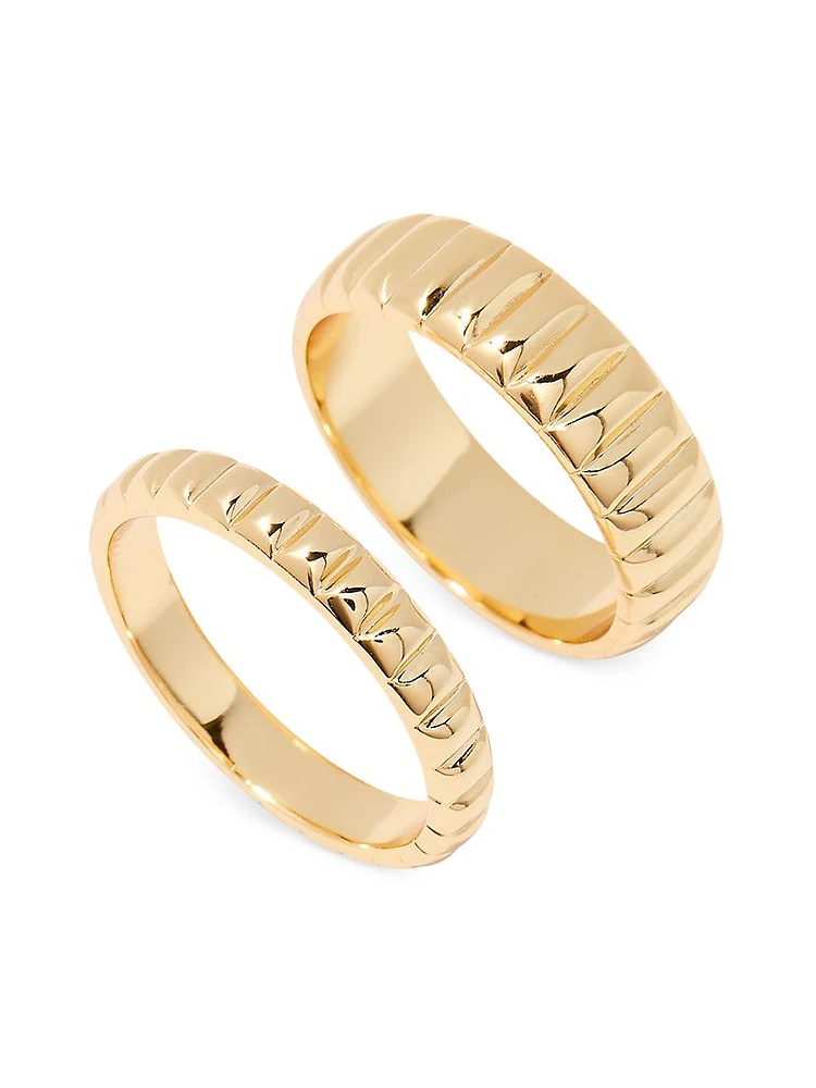 Goldie 14K-Gold Vermeil Ring Set