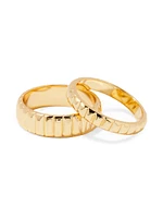 Goldie 14K-Gold Vermeil Ring Set