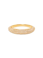 Marian 14K-Yellow-Gold Vermeil & Cubic Zirconia Domed Ring