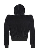 Round Shoulder Zip-Up Hoodie