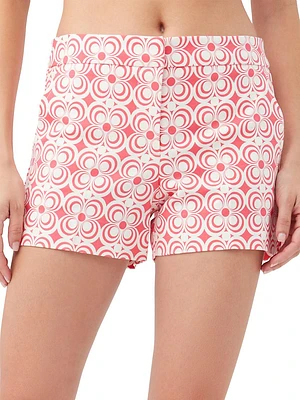 Corbin 2 Geometric Cotton-Blend Shorts