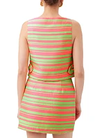 Cayley Striped Bow Shell Top