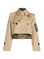 Trench Bomber Crop Jacket