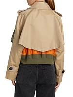 Trench Bomber Crop Jacket