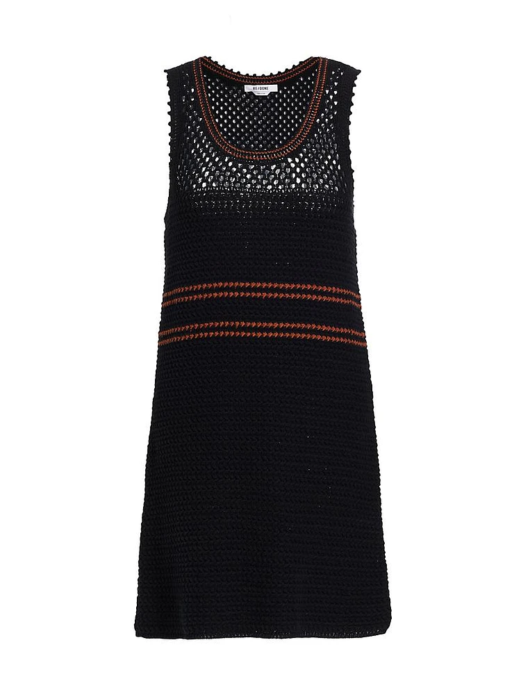 Crochet Sleeveless Minidress