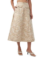 Guinevere Jacquard Midi-Skirt