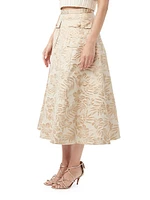 Guinevere Jacquard Midi-Skirt