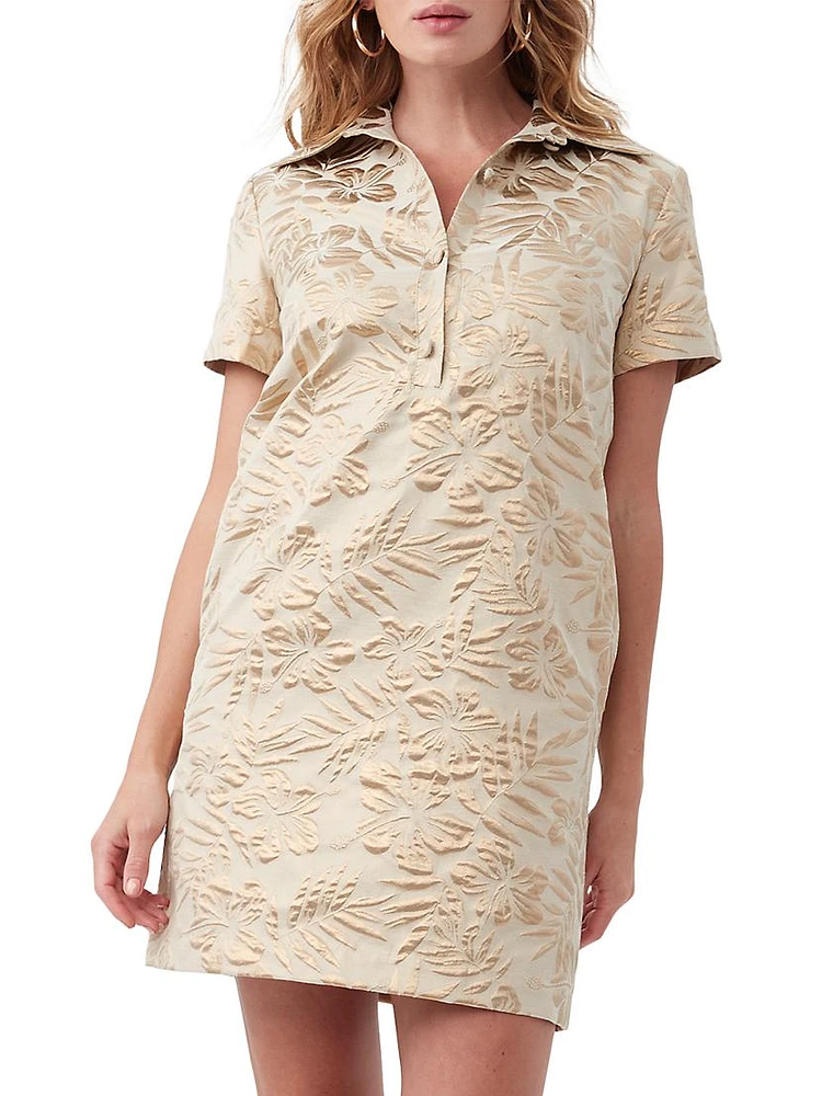 Yina Jacquard Mini Shirtdress