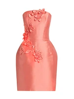 Flower Strapless Minidress