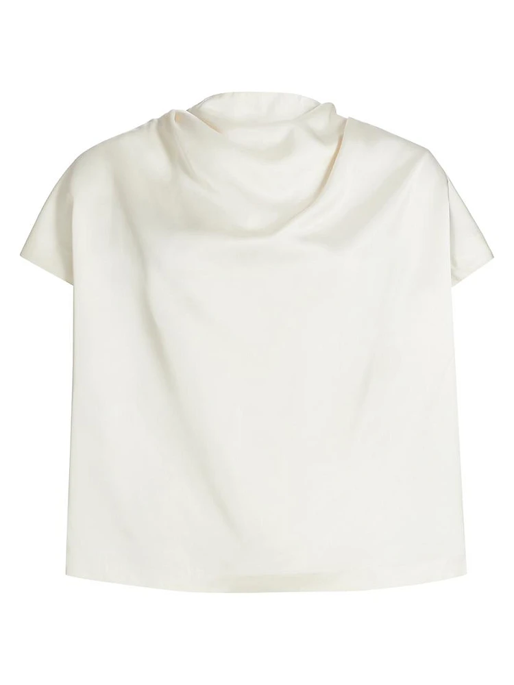 Draped Cowl Neck Top