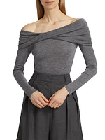 Wool Off-The-Shoulder Top