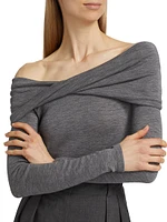 Wool Off-The-Shoulder Top