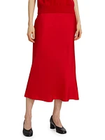 Silk Midi-Skirt