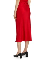 Silk Midi-Skirt