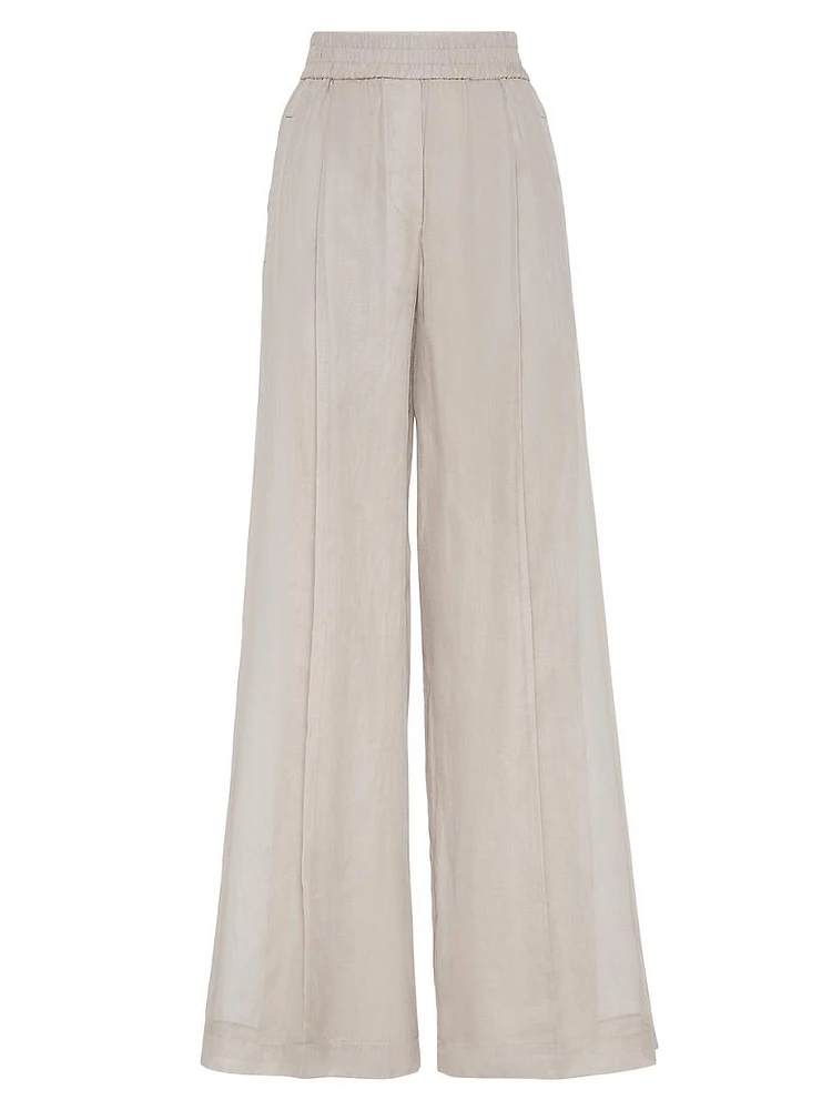 Cotton Organza Loose Track Trousers