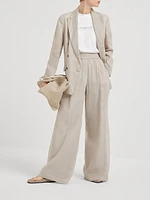 Cotton Organza Loose Track Trousers